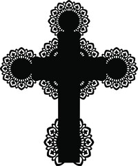 Decorative religious cross. Vector illustration.