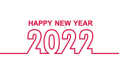 Happy New Year 2022 Design Template. Ready to use illustration.