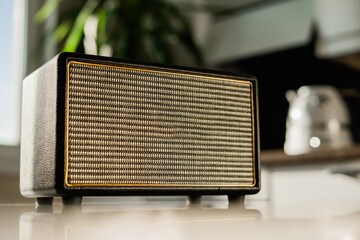 Stylish music FM wave receiver. Receives the melody via bluetooth channel 5G communication. A...