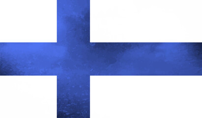 Obraz premium Finland grunge, old, scratched style flag