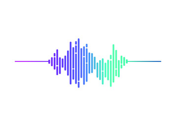 Sound wave vector icon.  Editable stroke. Symbol in Line Art Style for Design, Presentation, Website or Apps Elements, Logo. Pixel vector graphics - Vector