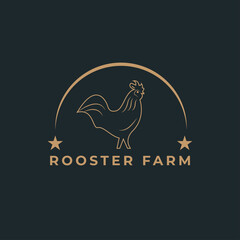 Fototapeta na wymiar rooster farm logo design vector element