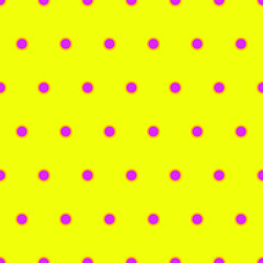 Abstract Seamless Pattern Color Yellow And Pink Round Circles Background Texture Vector Design Style