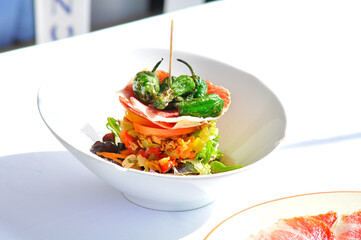 green pepper and fresh tuna salad 