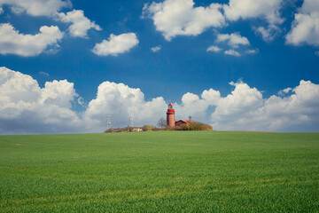 der Leuchtturm von Bastorf in der nähe von Kühlungsborn an der Ostsee