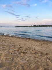 beach on the river bank
