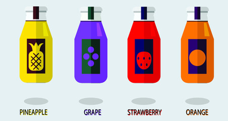 set of bottles