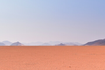 Fototapeta na wymiar The simple landscape of the Namib Desert