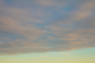 The sky in the clouds at sunset