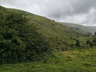 Obraz premium Rolling hills in the Pyrenees mountains