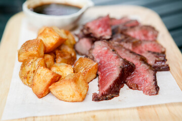 beef steak on a plate