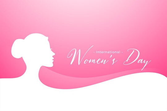nice happy womens day wishes card in pink theme
