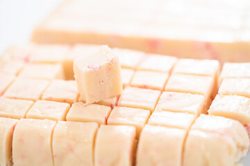Candy cane fudge