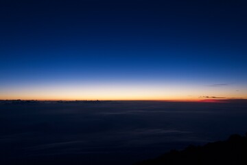 Sunrise at the top of Mt. Fuji