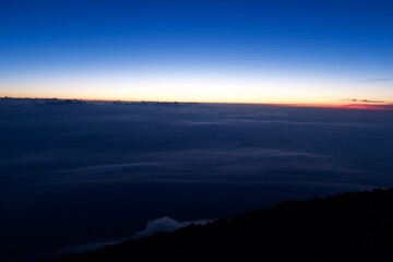 Sunrise at the top of Mt. Fuji