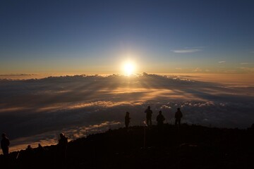 Fototapeta premium Sunrise at the top of Mt. Fuji
