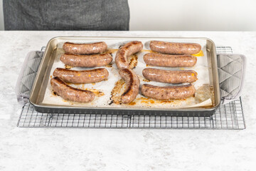 Cooking bratwurst