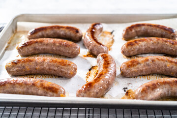 Cooking bratwurst