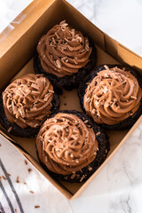 Chocolate ganache cupcake