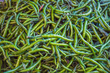 green chilly, pepper, oriental spice, hot in the market