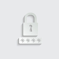 Password protection icon. Security password sign. padlock icon	
