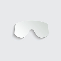 glasses icon. protection medicine glasses vector sign	
