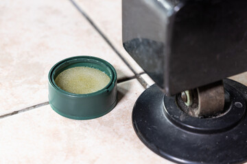 Close-up of scented natural citronella lemongrass extract mosquito insect repellent for safe and chemical free protection at home living area