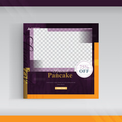 Food sale social media post square banner