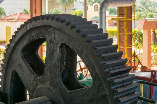 Vintage machinery used in the production of sugar in Cuba