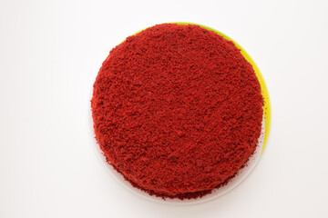 Obraz na płótnie Canvas bright red cake called red velvet