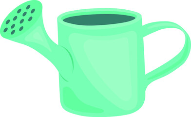 Garden watering can - vector flat illustration. Tools for working in the garden, illustration for the design of an article in the magazine.