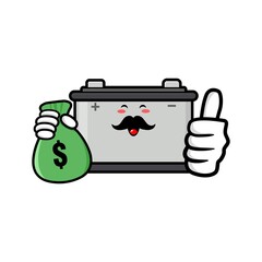 cute accu cartoon mascot character funny expression