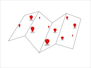 a map with several points