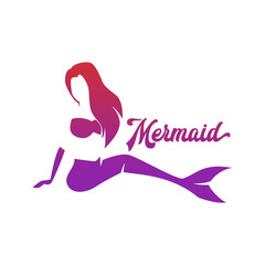 mermaid logo isolated on white background