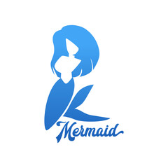 mermaid logo isolated on white background