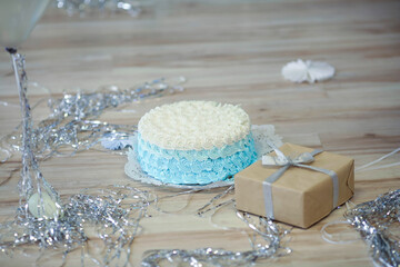 Holiday decorations in honor of birthday or congratulations