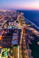 Cityscape of Jeddah seashore