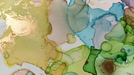 Alcohol Ink Texture. Oil Fluid Abstract Print.
