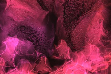 abstract fluid art painting black background alcohol ink technique