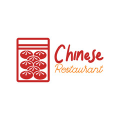 Chinese cuisine logo for Chinese restaurant. vector illustration