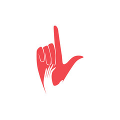 sign language interpreter logo. vector illustration