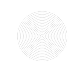 Fototapeta premium Concentric circle element. Black and white color ring. Abstract vector illustration for sound wave, Monochrome graphic.