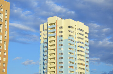 Fototapeta premium Multi-storey, residential new home on a sunny day