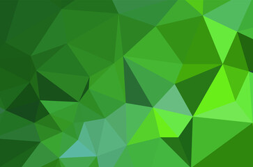 Plakat Abstract green vivid wallpaper mosaic background. Geometric triangle