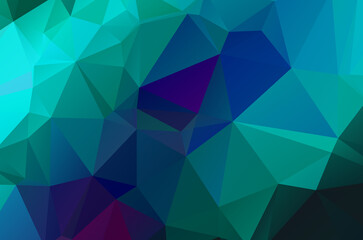 Fototapeta premium Blue vivid polygonal mosaic background, creative design templates Illustration