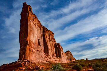Fototapeta na wymiar Erosion red rocks. Canyonlands National Park is in Utah near Moab, US