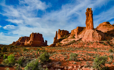 Erosion red rocks. Canyonlands National Park is in Utah near Moab, US