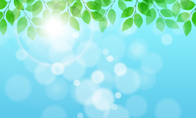 秋の満月と紅葉の和風で美しいベクターイラストフレーム(背景、お月見 