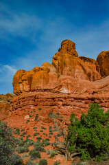 Fototapeta premium Erosion red rocks. Canyonlands National Park is in Utah near Moab, US
