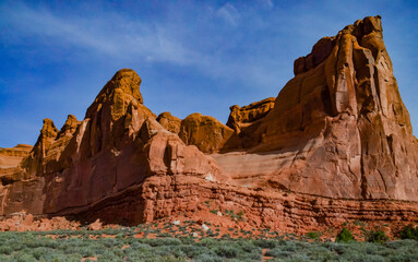 Fototapeta premium Erosion red rocks. Canyonlands National Park is in Utah near Moab, US